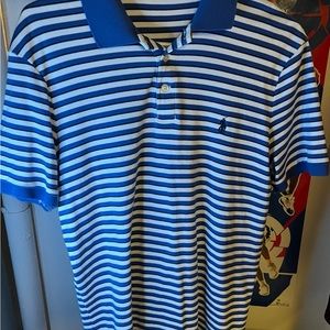 Polo Ralph Lauren blue and white striped polo - like new condition
